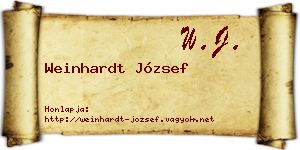 Weinhardt József névjegykártya